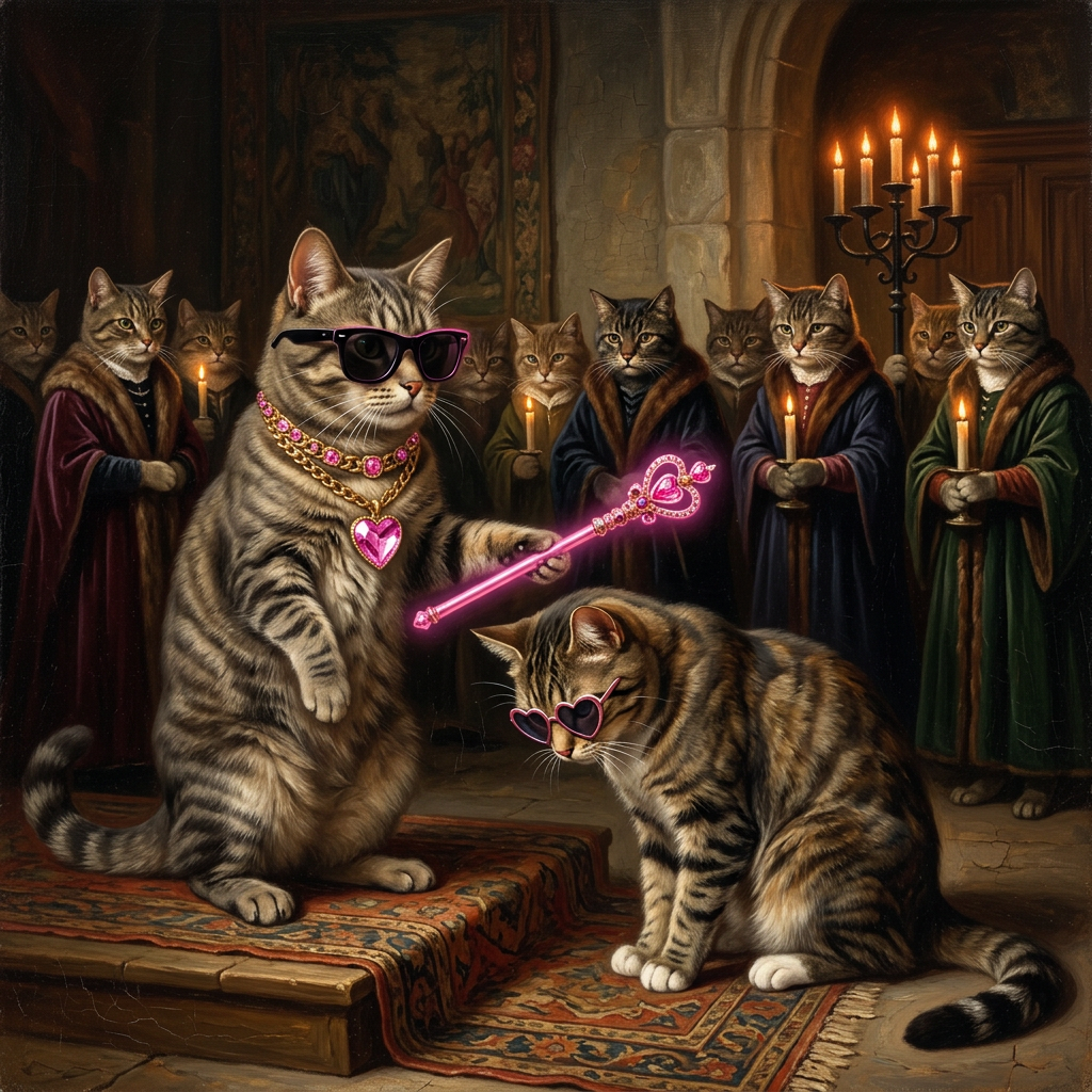 The admission ceremony — the boss knighting a new member